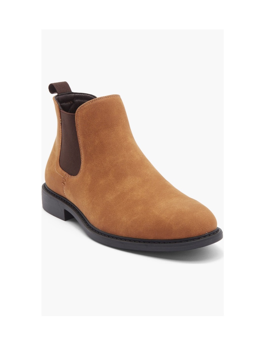 Madden Men’s Sawyer Chelsea Boots Tan Suede and Black Sole women’s Size 10.5